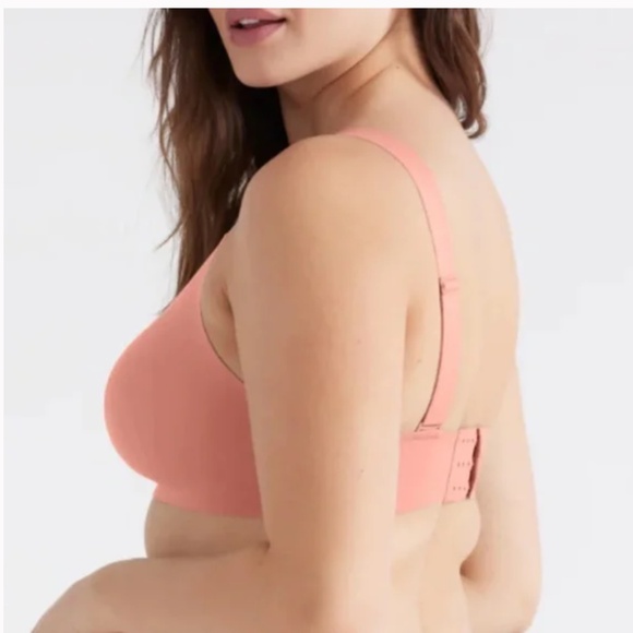 Knix Evolution V-neck Padded Bra Sz 6+ Pink Ginger - Picture 2 of 9